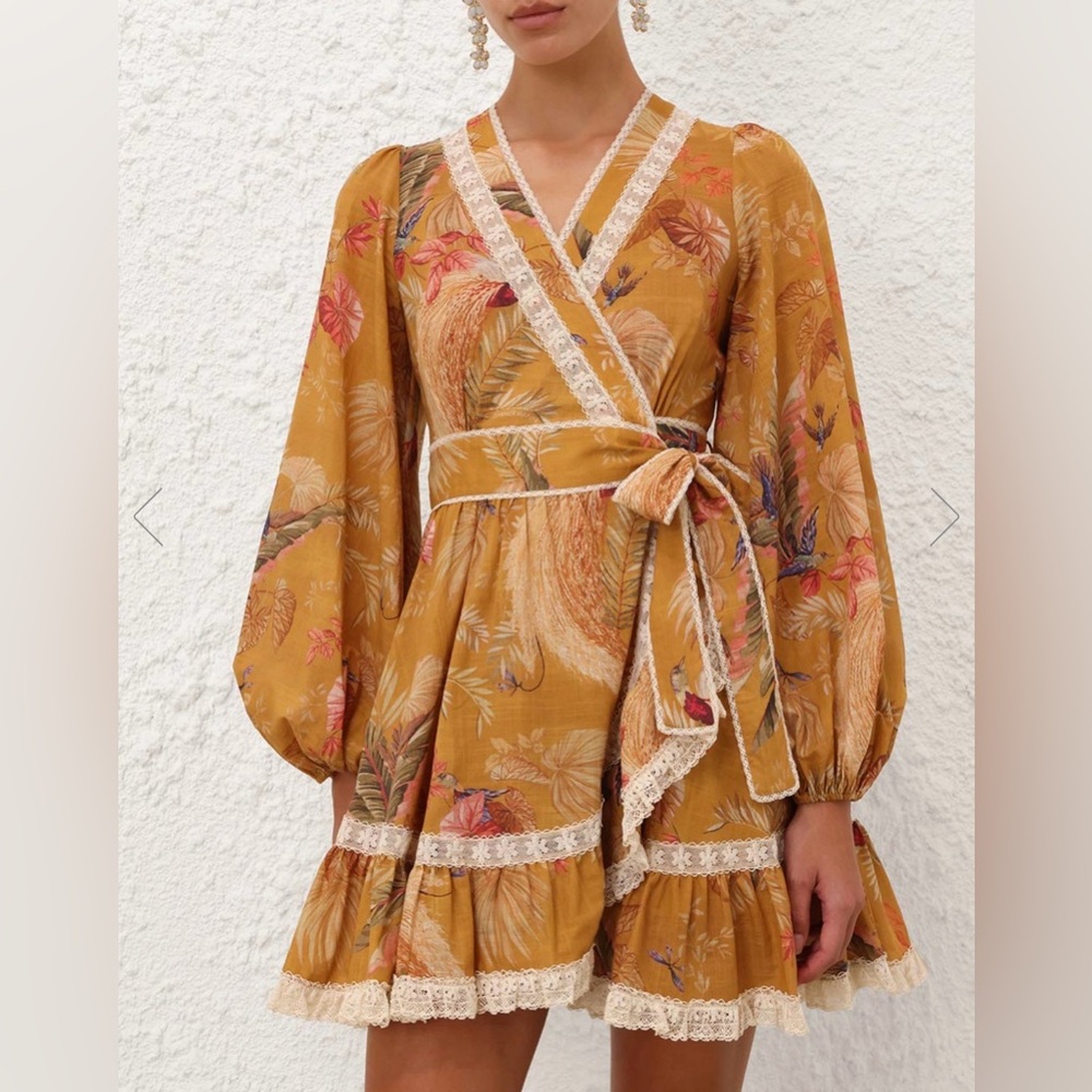 Zimmermann ASCENSION FRILL MINI DRESS sz 3 AU NEW $795 - Picture 5 of 17
